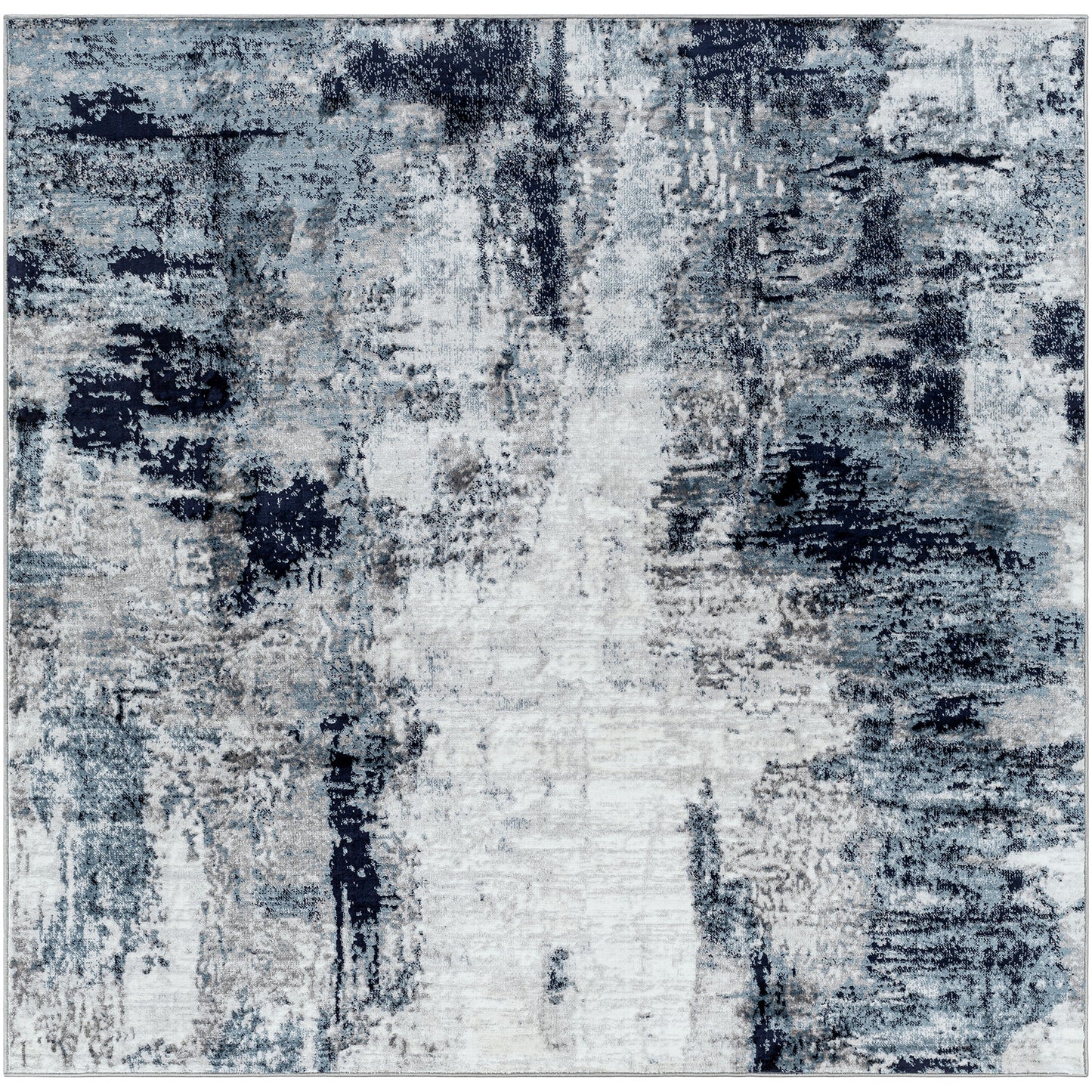 DOLE Abstract Modern Marble Aqua Navy Area Rug