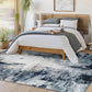 DOLE Abstract Modern Marble Aqua Navy Area Rug