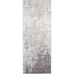 LE ROBERT Abstract Modern Marble Silver Gray Area Rug