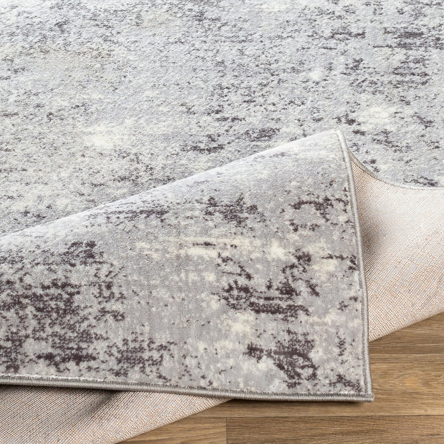 LE ROBERT Abstract Rug I Living Room, Bedroom, Hallway I Modern Marble Rug, Soft Luxurious Area Rug, Short Pile, Easy Care I Grey, White